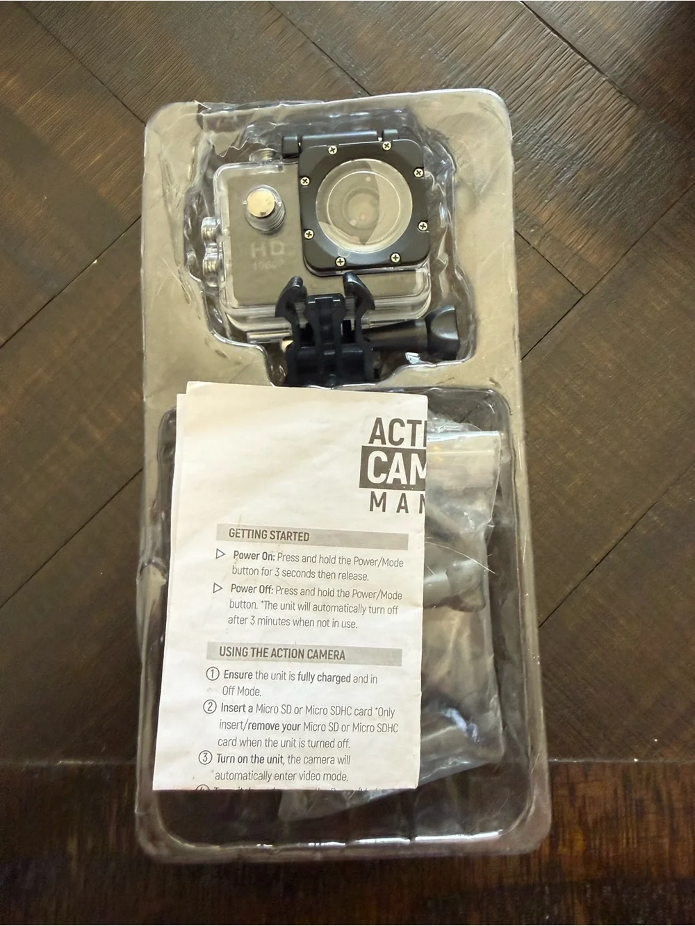 Action Camera HD 1080p Waterproof (Black)